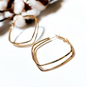 Gold hoop earrings N140